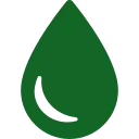 Water drop icon representing 38 billion liters of water wasted daily due to tank overflows
