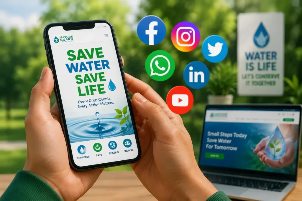 Digital water conservation awareness campaign on social media